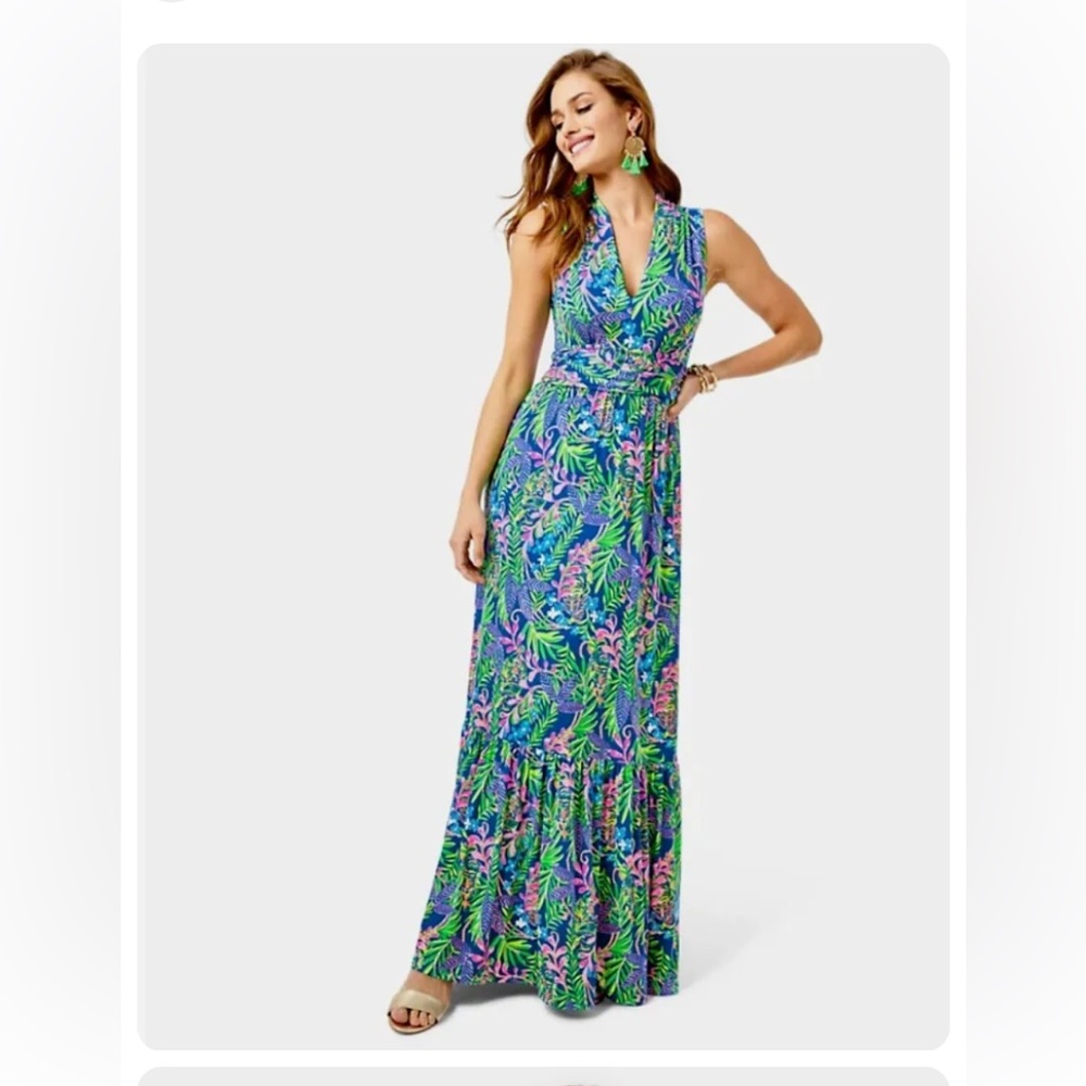 New With Tags Lilly Pulitzer How Do You Like Me Prowl Pearce Maxi Dress size M